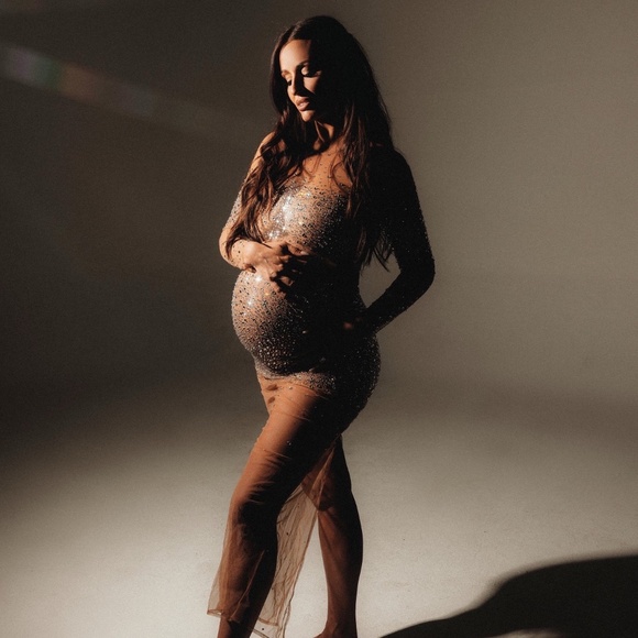 Bejeweled Nude Dress - Picture 1 of 3